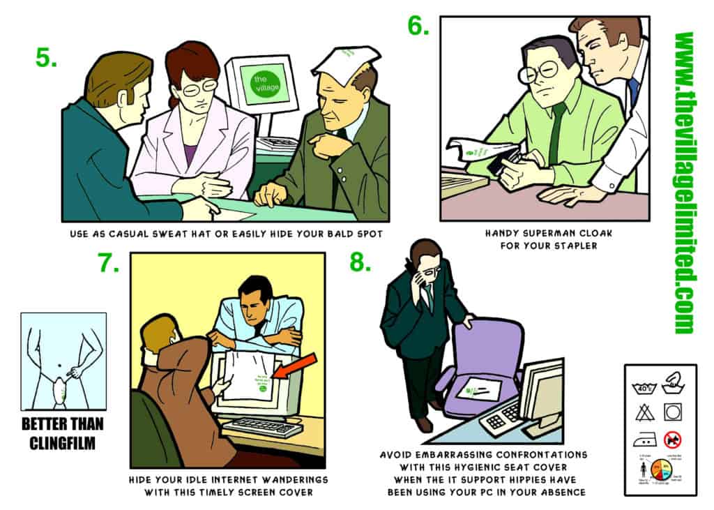 Anti-jargon campaign for the Village PR - back of card