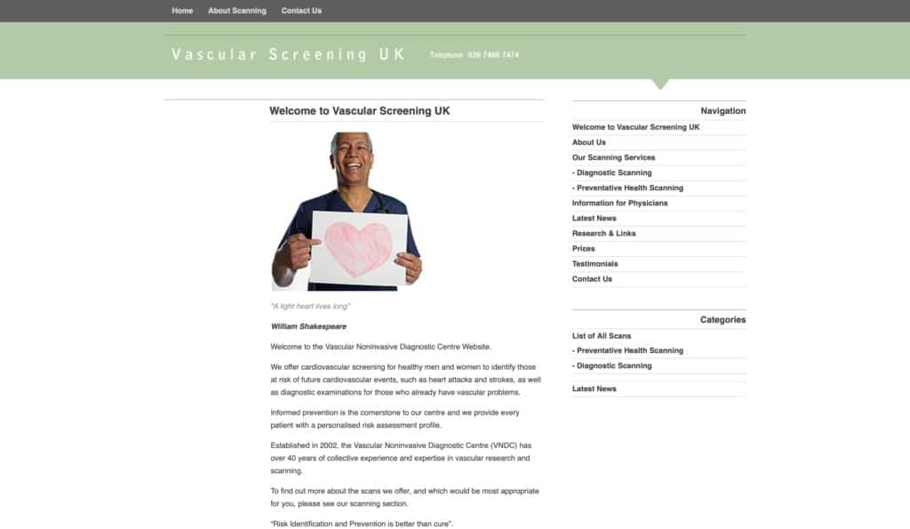 The Vascular Screening Centre, London